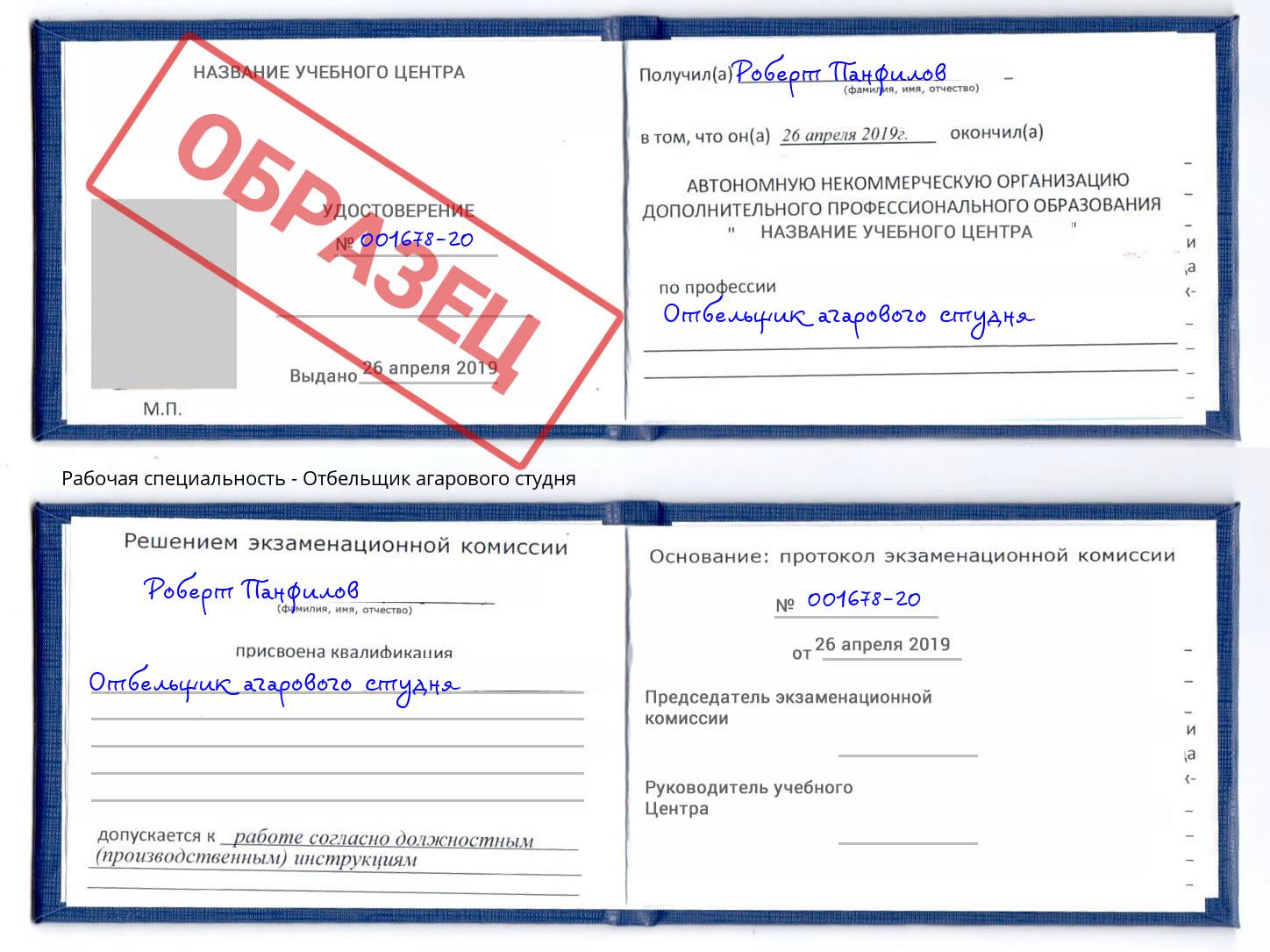Отбельщик агарового студня Каменка